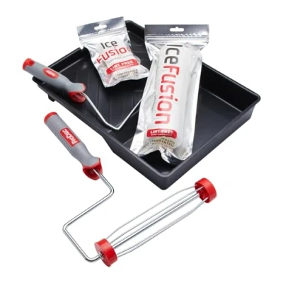 Image of ProDec Advance ARRT009 6 piece Ice Fusion 9 inch and 4 Set for an Ultra Smooth Finish Painting with Emulsion Satin Paints on Interior Walls, Ceilings, Wood Metal, 4&quot; 9&quot;