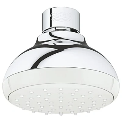 Image of GROHE 26050001 Tempesta Classic 100 1 Spray Shower Head, Starlight Chrome