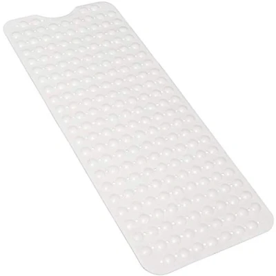 Image of Yolife Bath Mat Shower Tub Extra Long Non slip Environmental TPR Rubber Machine Washable Bathtub with Suction Cup (100CM*40CM)