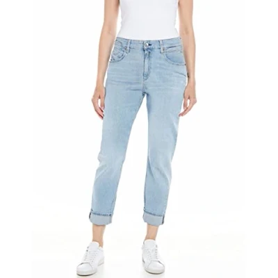 Image of REPLAY Women&#039;s WA416 Marty 573 Online Jeans, Light Blue 010, 25W / 32L
