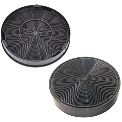 Image of SPARES2GO Anti Odour Charcoal Carbon Filters for Rangemaster Cooker Hood Vent (200 x 30 mm, Pack of 2)