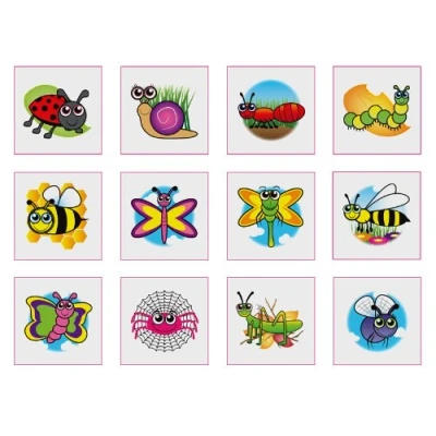 Image of HENBRANDT Temporary Tattoo&#039;s INSECT 12 x 3 packs = 36 Tattoos supplied
