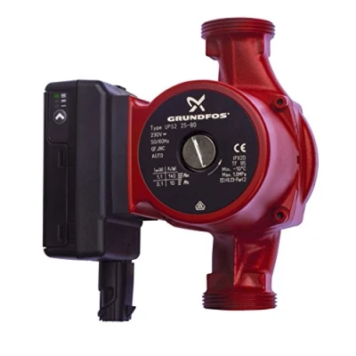 Image of Grundfos 115224 UPS2 25 80 Light Commercial Central Heating Pump, Red/Black