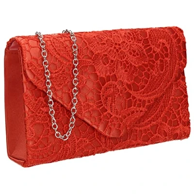 Image of SwankySwans Women&#039;s Rachel Clutch Bag, Coral