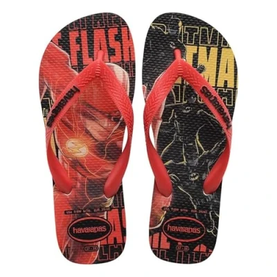 Image of Havaianas Unisex Top Herois DC, White/Red Chinese/Black, 9/10