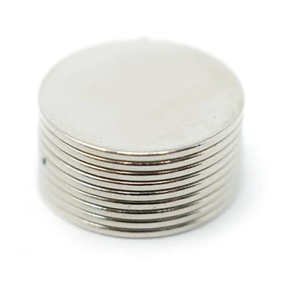 Image of N42 Neodymium Disc Magnet 9/16 in. dia x 1/32 thick 1.37lbs Pull (Pack of 10)