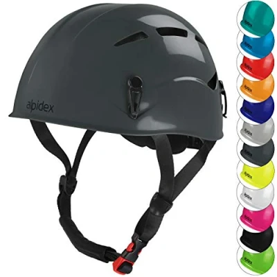 Image of ALPIDEX Universal Climbing Helmet for Teenagers and Adults EN12492 Safety in, Colour:mountain grey