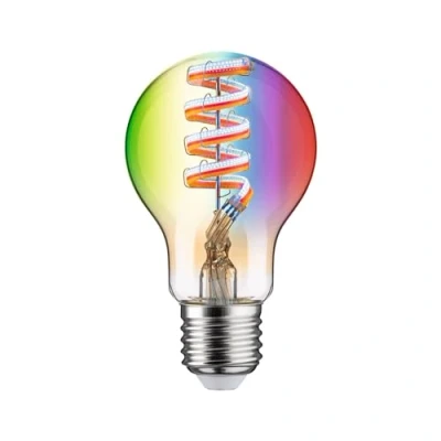Image of Paulmann 29156 Filament 230V Smart Home Zigbee LED Bulb E27 470lm 6.3W RGBW+ dimmable Gold lamp, 6.3 W