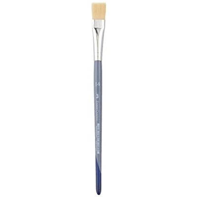 Image of Faber Castell Creative Studio Flat Brush, Size 14, Blue