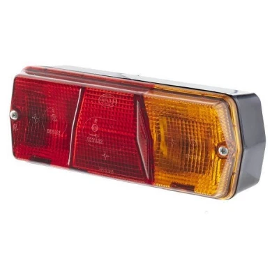 Image of E131482, E143322, E153335 Rear light HELLA 2SD 001 680 281 Right P21W, R10W black 12, 24V without bulbs with bulb holder