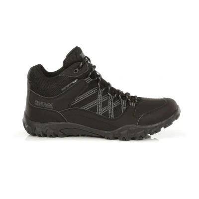 Image of Regatta Mens Edgepoint Mid WP Black/Granit EU46/UK11