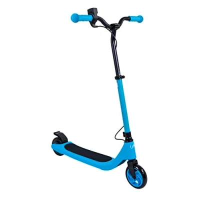 Image of Li Fe 120 PRO Lithium Electric E Scooter with Powerful Rechargeable Battery &amp; 120W Motor, Adjustable Handlebar, Lightweight Design, and Vibrant Neon Blue Finish