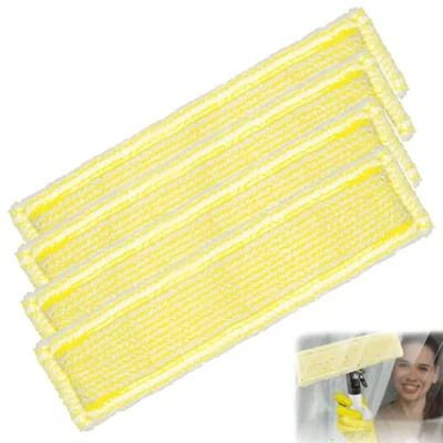 Image of XINSUO® 4 Pcs Window Cleaning Pads vac for karcher WV2 and WV5,Karcher Mop Set,Replacement Kärcher Cleaner,Easy to Clean Reusable