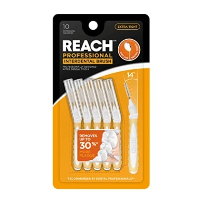 Image of Reach Interdental Brush Extra Tight 0.7mm Removes up to 30% More Plaque Special Designed for Gum Protection, PFAS Free 10 Brushes