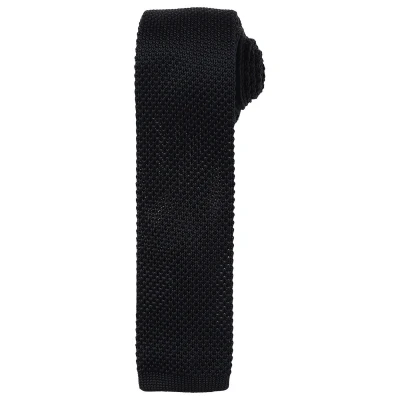 Image of Premier Unisex Adult Slim Knitted Tie (Black) One Size