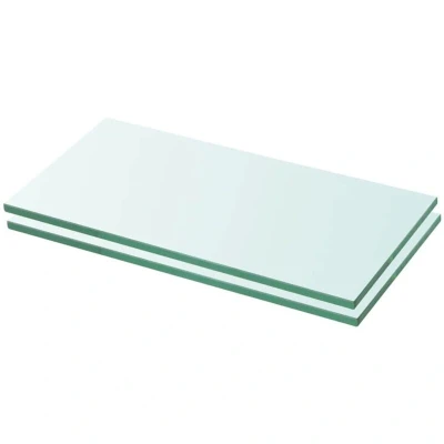 Image of vidaXL Shelves 2 pcs Panel Glass Clear 20x30 cm