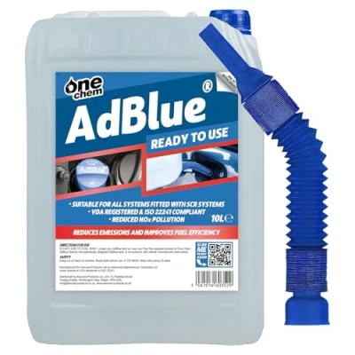 Image of One Chem AdBlue Diesel Exhaust Fluid Additive, 10 Litres, Easy Pour Spout