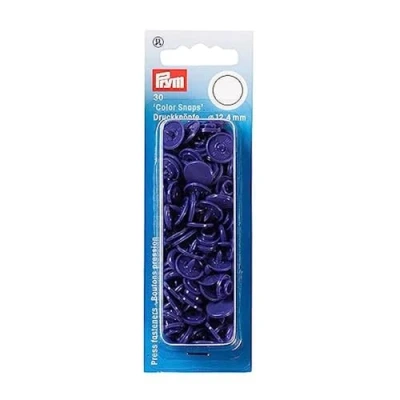 Image of Prym 393135 Snap Fastener Colour Snaps Round 12.4 mm Purple Plastic