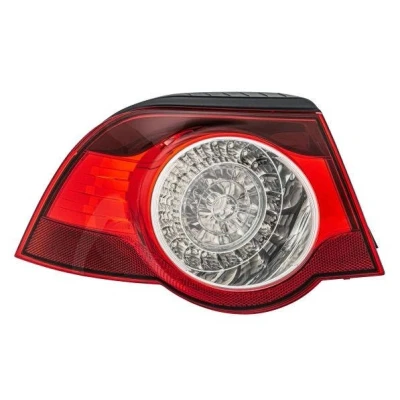 Image of 1Q0945095G, 1Q0945095K Rear light HELLA 2VA 009 246 131 Left Outer section LED 12V Crystal clear, red with bulb holder VOLKSWAGEN: Eos