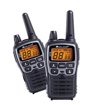 Image of Midland XT70 Dual Band Professional Two Way Radio Walkie Talkie Fast Charge 2 Talkies