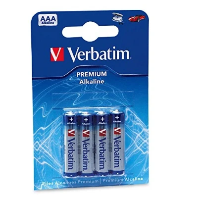 Image of Verbatim 49920 AAA Alkaline Batteries (Pack of 4)