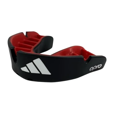 Image of adidas Mouth Guard Gum Shield Adult Boxing Rugby Hockey MMA Martial Arts, with Case and Fitting Device, OPRO Silver