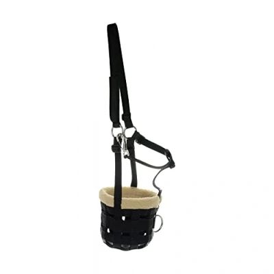 Image of Hy Pony/Horse Muzzle With Fleece Black: Cob