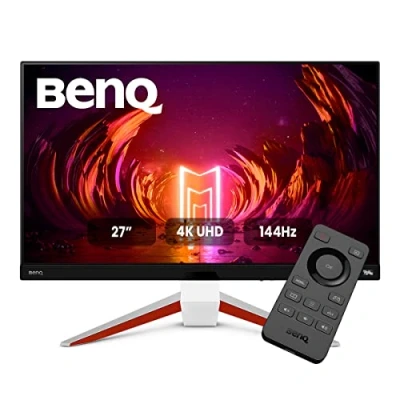 Image of BenQ MOBIUZ EX2710U 4K Gaming Monitor (27 inch, IPS, 144 Hz, 1ms, HDR 600, HDMI 2.1, 48 Gbps full bandwidth, VRR compatible for PS5, remote control)