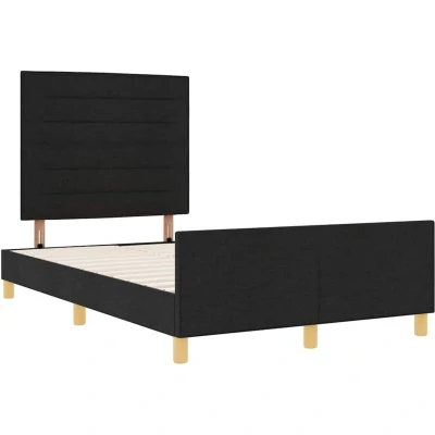 Image of vidaXL Black Fabric Bed Frame 120x200 cm