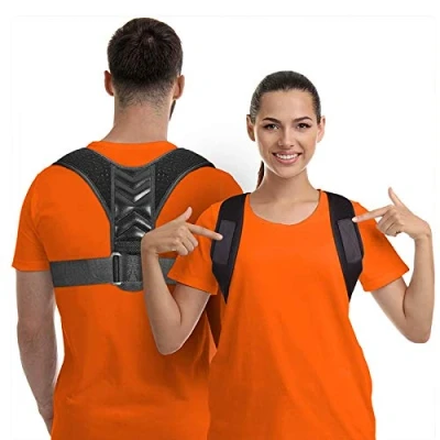Image of KIREIIS Posture Corrector for Men and Women, Upper Back Brace Clavicle Support, Adjustable Straightener Providing Pain Relief from Neck, &amp; Shoulder, (Universal)