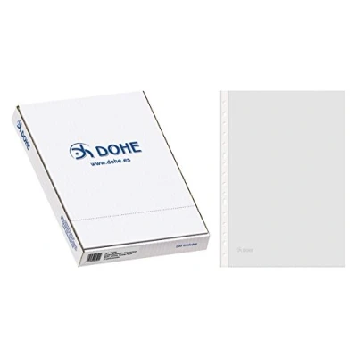 Image of Dohe Basic Pack of 100 Punched Sleeves, Folio, Crystal