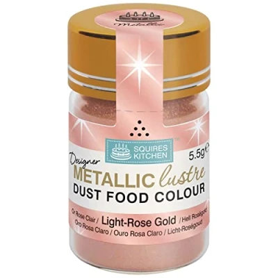 Image of Squires Kitchen Designer Light Rose Gold Metallic Lustre Dust 5.5g