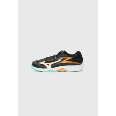 Image of Mizuno THUNDER BLADE Z Volleyball Shoes Black/Tangelo/Ice Green Women/Men Size 5,5