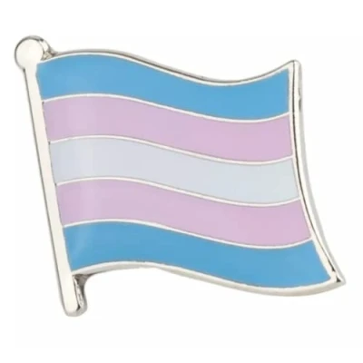 Image of Transgender Pride Rainbow LGBTQ Flag Metal Enamel Pin Badge Lapel