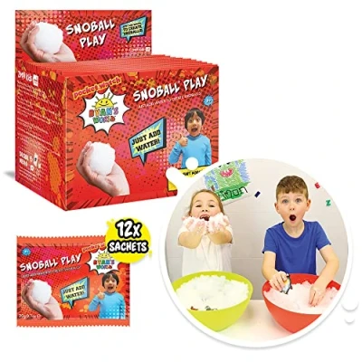 Image of Zimpli Kids 6102 Outdoor Play Magically turns water into snow Multi Sensory, Toy, 12 x Ryan&#039;s World SnoBall Foil Bags