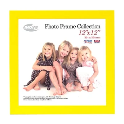 Image of Inov8 Framing Photo Frame Canary Yellow 12x12 1PK, Wood