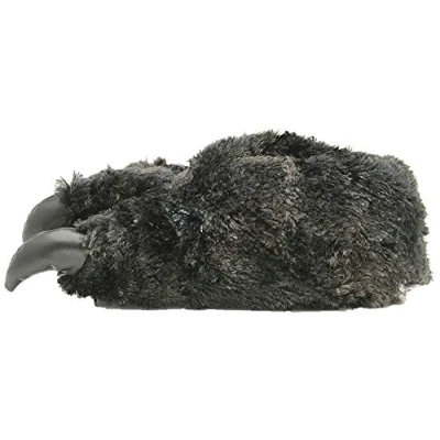 Image of Mens Kids Novelty Dog Slippers Fun Slip On Gift (10/11 UK, Black Claw)
