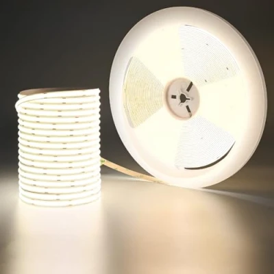 Image of GOMING 24V 20M COB LED Strip Light Natural White 4000K 146W 9600LEDs 14000Lm Uniform Glow CRI 93+ Flexible IP20 Not Waterproof Tape Lights for DIY Factory Bedroom Home Decor(No Power Supply)
