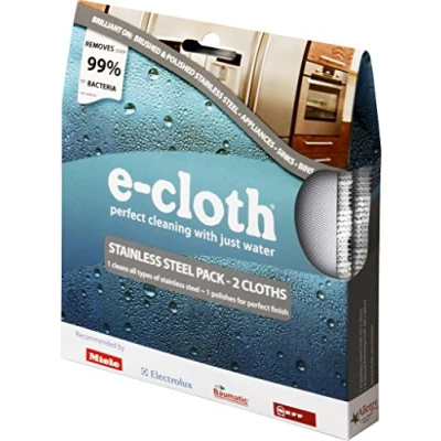 Image of E Cloth Stainless Steel Pack 2 Cloths For Cleaning