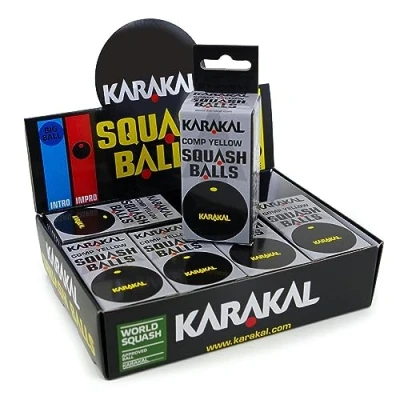 Image of KARAKAL 12 Squash Balls Yellow