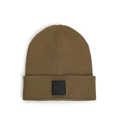 Image of BOSS Beanie, Men&#039;s, Size: One Size, Open green twentyeight