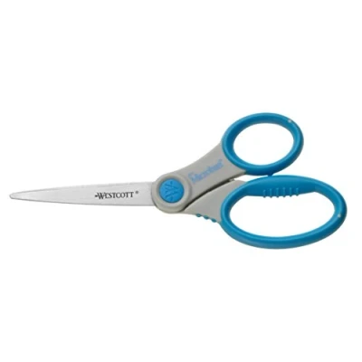Image of Westcott 7 inch Microban Soft Grip Scissor Grey/Blue