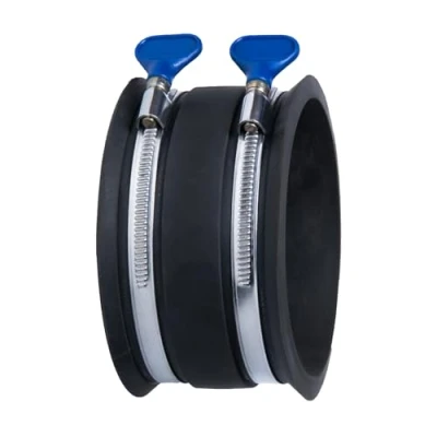Image of POWERTEC 70369 4 Inch Dust Control Flex Cuff with Adjustable Key Hose Clamps, Connector Rubber Coupler for Woodworking Collection Fittings, Collector Accessories &amp; Machinery, 1pk