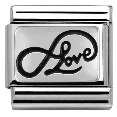 Image of Nomination Black Infinite Love Charm