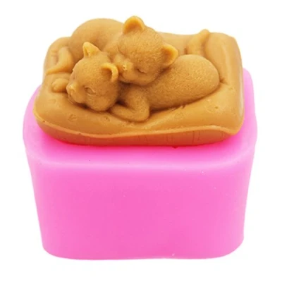 Image of LC Fox Silicone Moulds Handmade Soap Molds Mould DIY Mold Cake