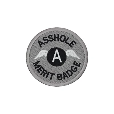 Image of Asshole Merit Badge Patch Iron On Sew Embroidery Country