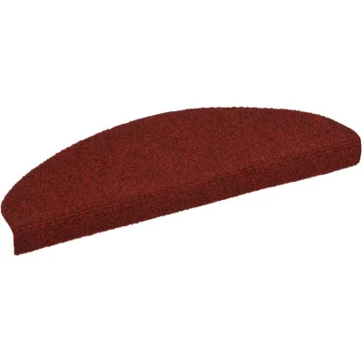 Image of vidaXL Self adhesive Stair Mats 10 pcs Red 65x21x4 cm Needle Punch