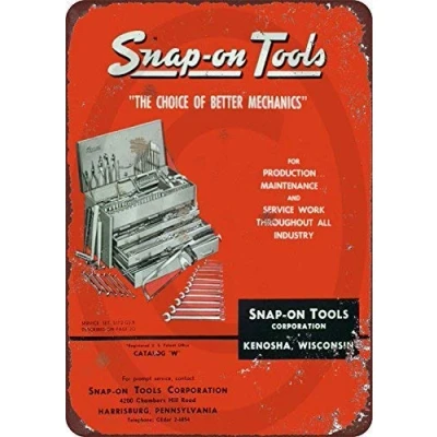 Image of EpochSign 1958 Snap On Tool Catalog Vintage Look Reproduction Metal tin Signsmetal sign 8x12 inch