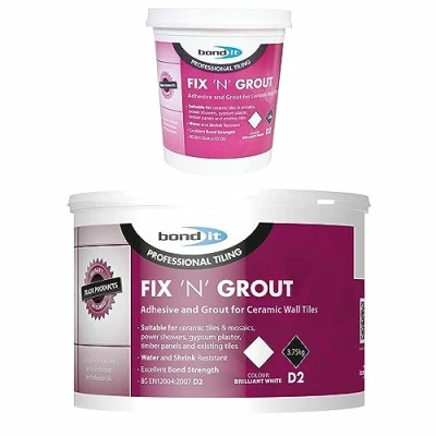Image of Bond It 1.5/3.75kg Fix N Grout D2 Mixed Tile Adhesive Internal For Showers &amp; Wet Fixing Grouting Ceramic Tiles (1.5)