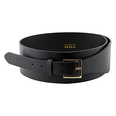 Image of PIECES Women&#039;s PCMARSHA Waist Belt NOOS, Black/Detail:Gold, 80
